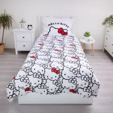 Hello Kitty White ágyneműhuzat 140×200cm, 70×90 cm