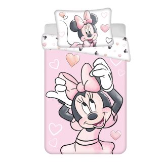   Disney Minnie Blush Pink gyerek, ovis ágyneműhuzat 100×135 cm, 40×60 cm