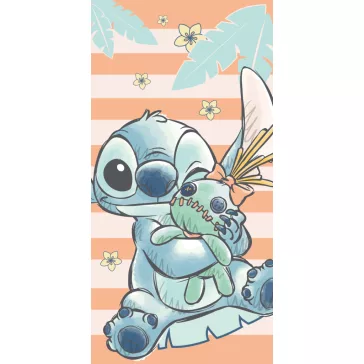   Disney Lilo és Stitch, A csillagkutya Tropical Hugs fürdőlepedő, strand törölköző 70x140cm