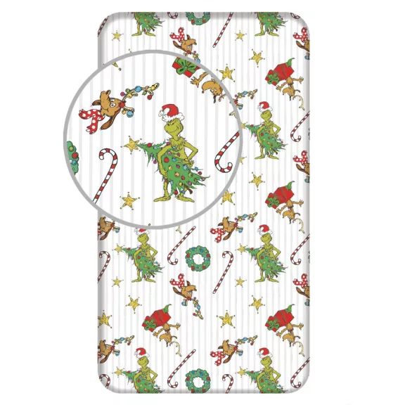A Grincs Grinchmas gumis lepedő 90x200 cm A Grincs Grinchmas gumis lepedő 90x200 cm