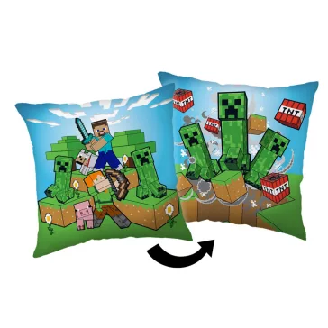 Minecraft Creeper Rush párna, díszpárna 40x40 cm