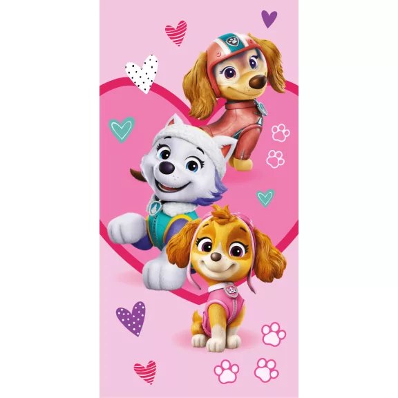 Mancs Őrjárat Puppy Love fürdőlepedő, strand törölköző 70x140cm (Fast Dry) Mancs Őrjárat Puppy Love fürdőlepedő, strand törölköző 70x140cm (Fast Dry)