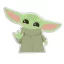 Star Wars Baby Yoda formapárna, díszpárna