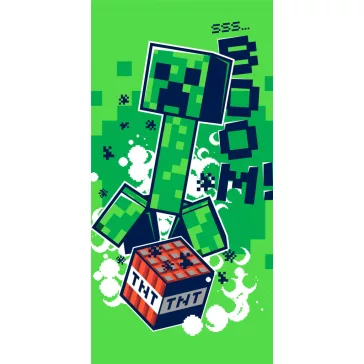Minecraft Boom fürdőlepedő, strand törölköző 70x140cm