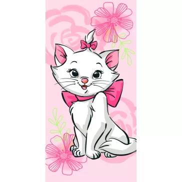   Disney Marie Pink Flower fürdőlepedő, strand törölköző  70*140cm
