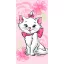 Disney Marie Pink Flower fürdőlepedő, strand törölköző  70*140cm