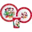 Disney Minnie and Mickey Karácsonyi étkészlet, micro műanyag szett, pohárral 260 ml