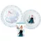 Disney Jégvarázs Royally Cool Karácsonyi étkészlet, micro műanyag szett, pohárral 260 ml