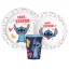 Disney Lilo és Stitch, A csillagkutya Just étkészlet, micro műanyag szett, pohárral 260 ml 
