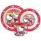 Hello Kitty And Friends étkészlet, micro műanyag szett bögrével 390 ml 