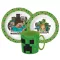 Minecraft Pixelcraft étkészlet, micro műanyag szett bögrével 390 ml 