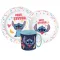 Disney Lilo és Stitch, A csillagkutya Just étkészlet, micro műanyag szett bögrével 390 ml 