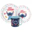 Disney Lilo és Stitch, A csillagkutya Just étkészlet, micro műanyag szett bögrével 390 ml 