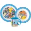 Pokémon Battle étkészlet, micro műanyag szett bögrével 265 ml