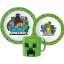 Minecraft Pixelcraft étkészlet, micro műanyag szett bögrével 265 ml 