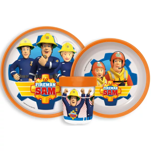 Sam a tűzoltó Rescue Mission csúszásmentes étkészlet, micro műanyag szett Sam a tűzoltó Rescue Mission csúszásmentes étkészlet, micro műanyag szett