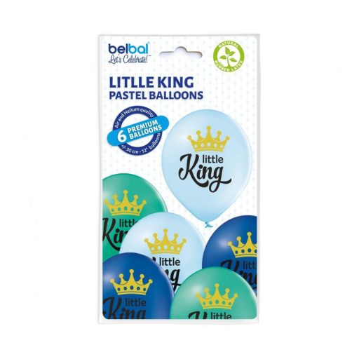 Király Little King léggömb, lufi 6 db-os 12 inch (30cm)