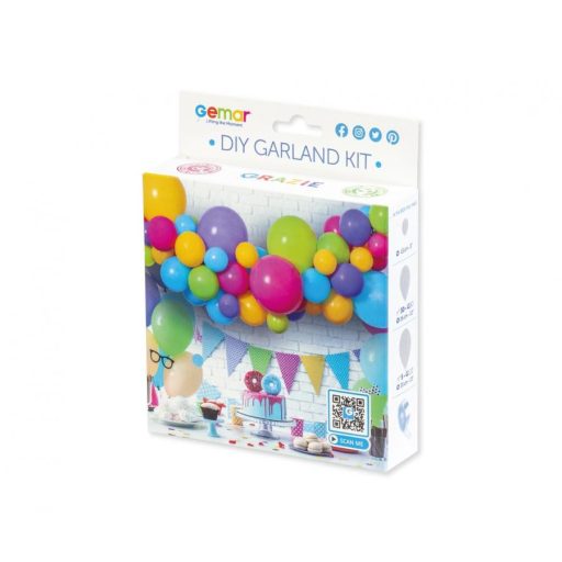 Színes Colorful léggömb, lufi girland szett 65 db-os