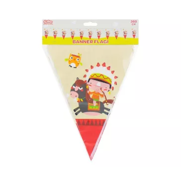 Indian Party, Indián zászlófüzér 360 cm
