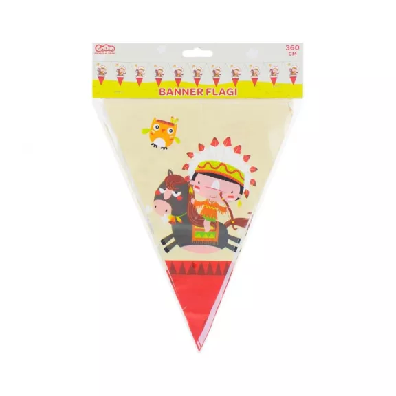 Indian Party, Indián zászlófüzér 360 cm