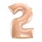 Rose Gold 2-es szám fólia lufi 92 cm