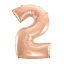 Rose Gold 2-es szám fólia lufi 92 cm