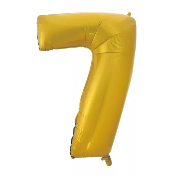 Arany 7-es Gold Mat szám fólia lufi 92 cm Arany 7-es Gold Mat szám fólia lufi 92 cm