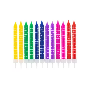 Színes Crayons tortagyertya, gyertya szett 12 db-os