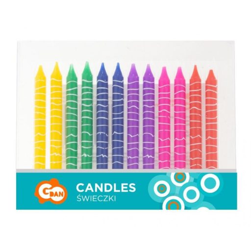 Színes Crayons tortagyertya, gyertya szett 12 db-os