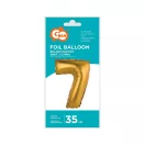 Arany Gold Matt 7-es mini szám fólia lufi 35 cm
