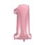 Rózsaszín Light Pink 1-es szám fólia lufi 92 cm