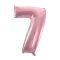 Rózsaszín Light Pink 7-es szám fólia lufi 92 cm