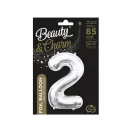 Ezüst Silver 2-es szám fólia lufi 85 cm Ezüst Silver 2-es szám fólia lufi 85 cm
