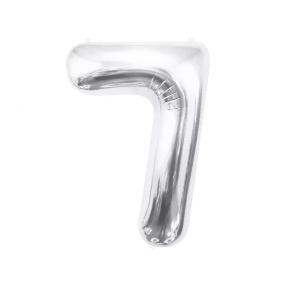 Ezüst Silver 7-es szám fólia lufi 85 cm Ezüst Silver 7-es szám fólia lufi 85 cm
