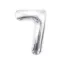 Ezüst Silver 7-es szám fólia lufi 85 cm