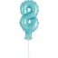 Kék 8-as Light Blue szám fólia lufi tortára 13 cm