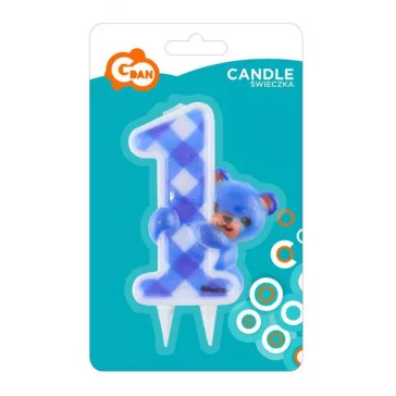 Első születésnap Blue Teddy tortagyertya