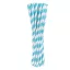 Kék Light Blue Stripes papír szívószál 24 db-os