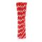 Piros Red Polka Dots papír szívószál 24 db-os