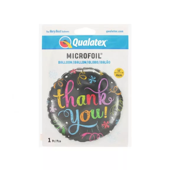 Thank You Chalkboard fólia lufi 46 cm