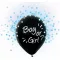 Boy or Girl, Kék konfettivel töltött léggömb, lufi 4 db-os 12 inch (30 cm)