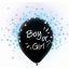 Boy or Girl, Kék konfettivel töltött léggömb, lufi 4 db-os 12 inch (30 cm)