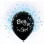 Boy or Girl, Kék konfettivel töltött léggömb, lufi 4 db-os 12 inch (30 cm)
