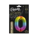 Szivárvány Rainbow 0-ás szám fólia lufi 85 cm Szivárvány Rainbow 0-ás szám fólia lufi 85 cm