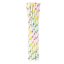 Színes Colorful Dots papír szívószál 12 db-os
