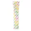 Színes Colorful Dots papír szívószál 12 db-os
