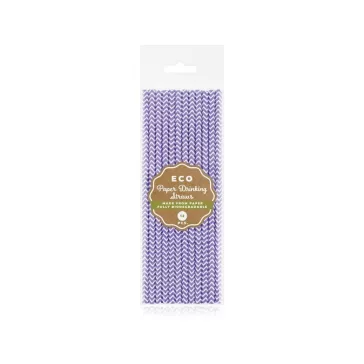 Lila Lilac papír szívószál 12 db-os