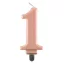Rose Gold 1-es Metallic számgyertya, tortagyertya