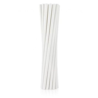 Fehér White papír szívószál 12 db-os
