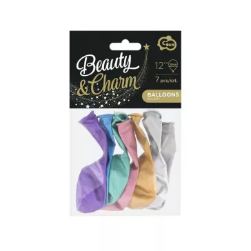   Platinum Colours, Színes léggömb, lufi 7 db-os 12 inch (30 cm)